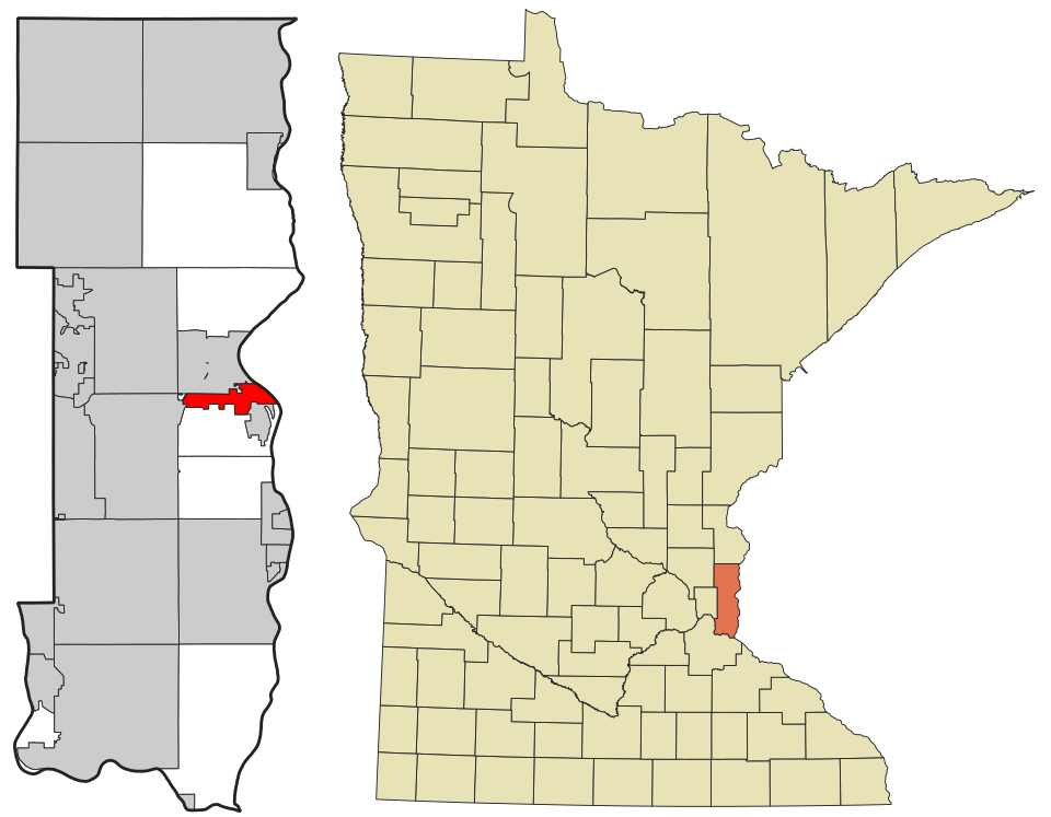 Locator map of Oak Park Heights