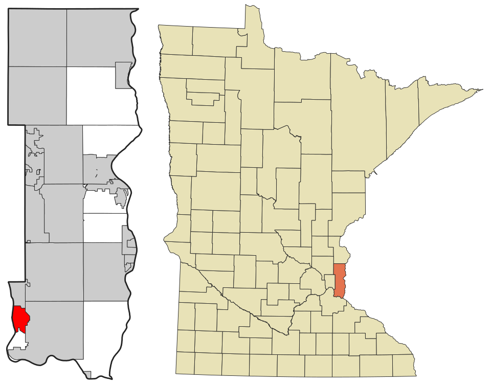 Locator map of St. Paul Park