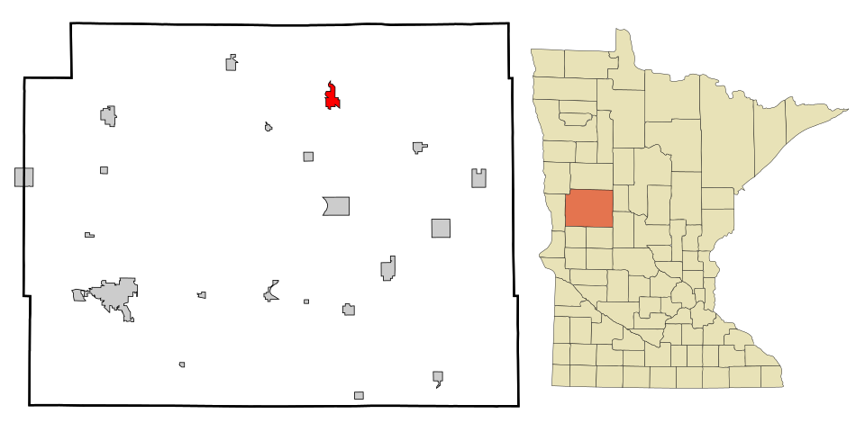 Locator map of Perham
