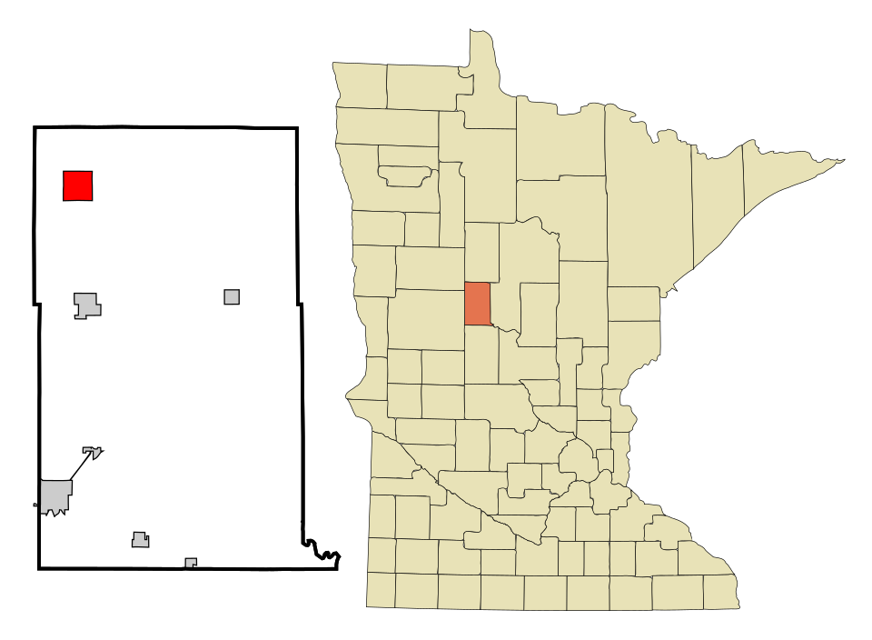 Locator map of Menahga