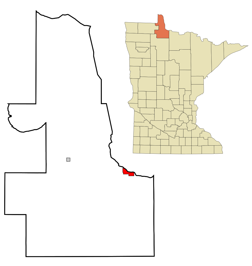 Locator map of Baudette