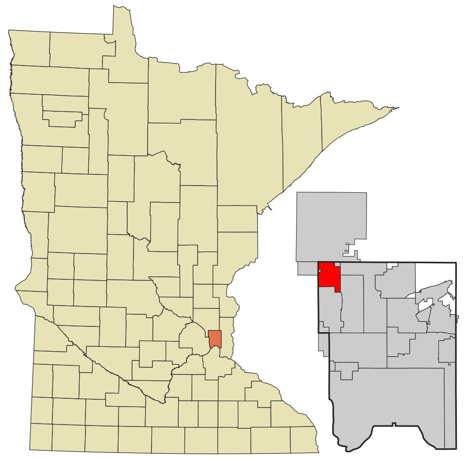 Locator map of Mounds View