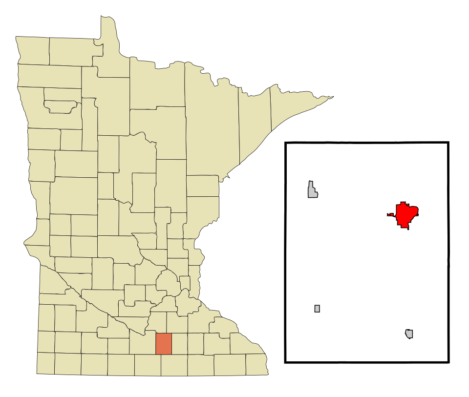 Locator map of Waseca