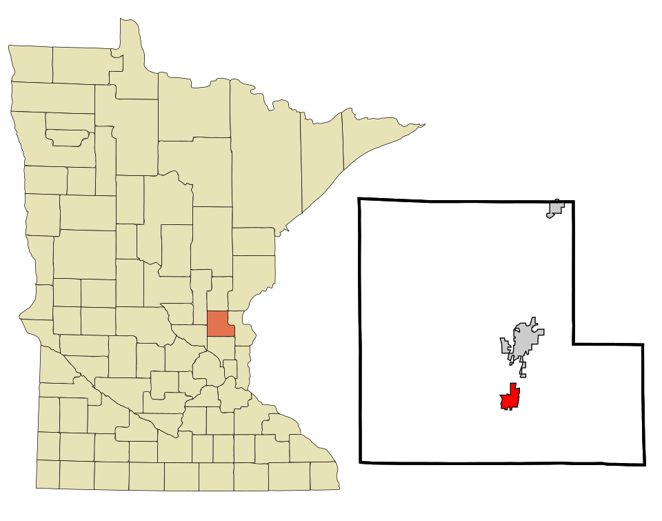 Locator map of Isanti