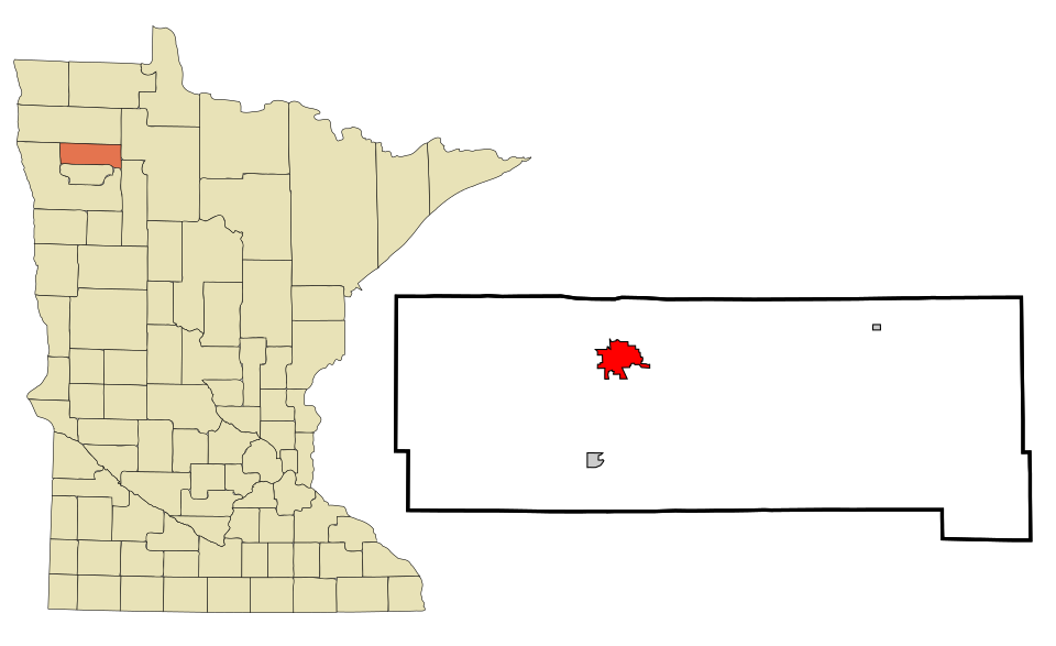 Locator map of Thief River Falls