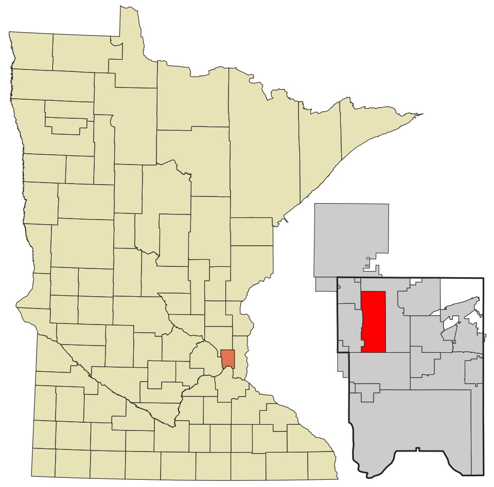 Locator map of Arden Hills