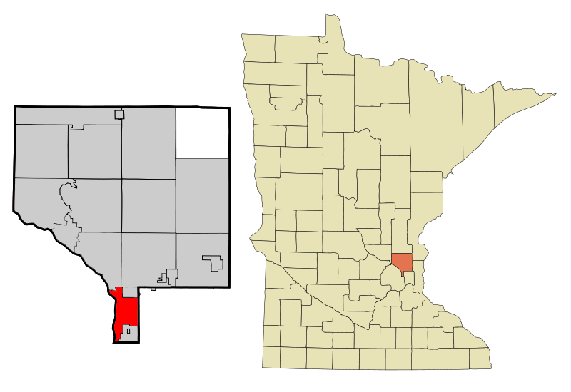 Locator map of Fridley