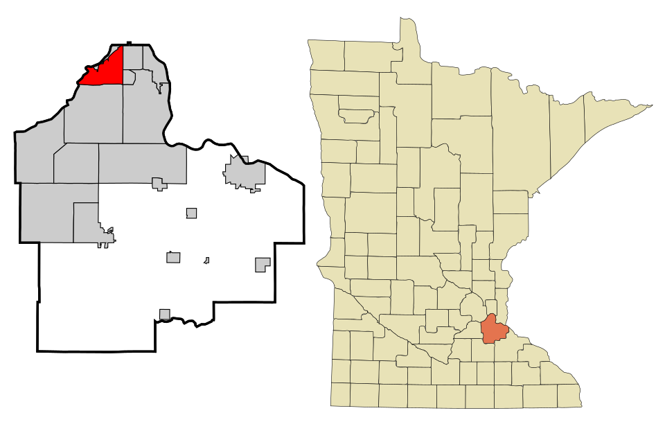 Locator map of Mendota Heights