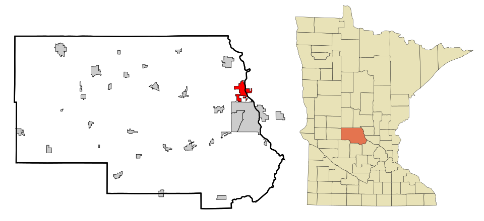 Locator map of Sartell