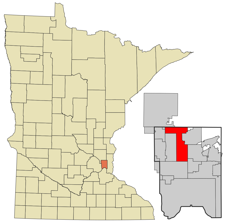 Locator map of Shoreview