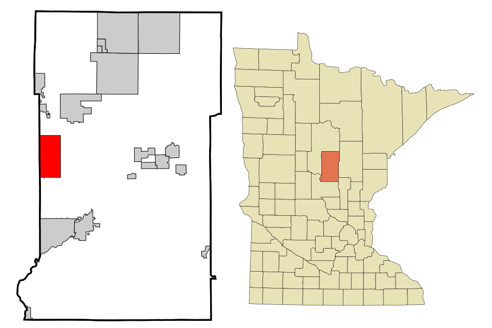Locator map of Nisswa