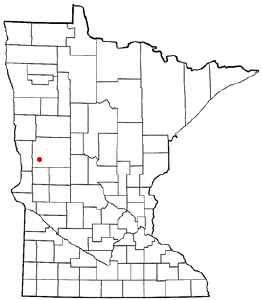 Locator map of Fergus Falls
