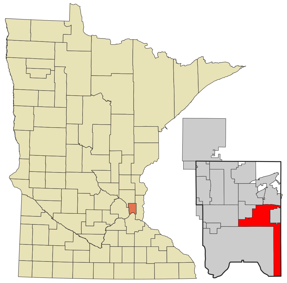 Locator map of Maplewood