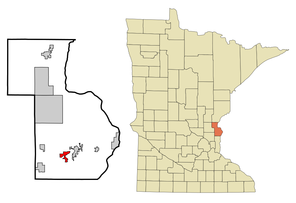 Locator map of Chisago