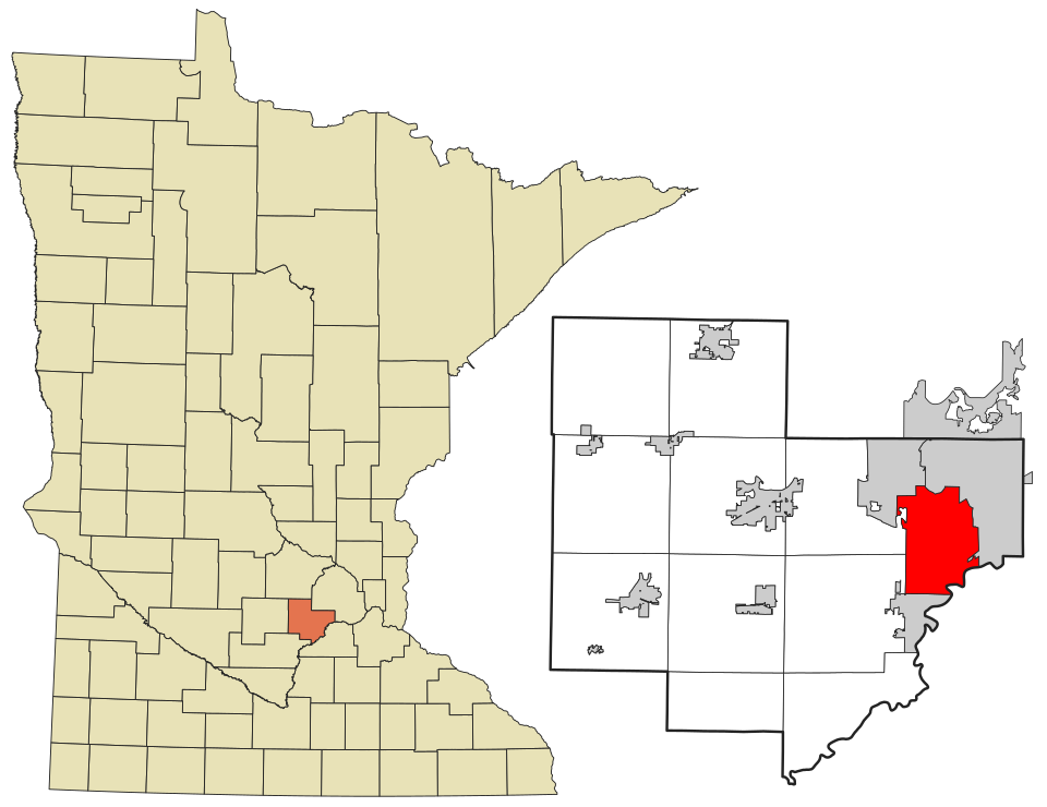 Locator map of Chaska