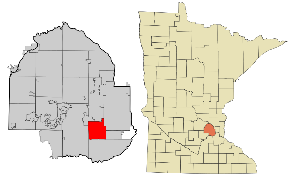 Locator map of Edina