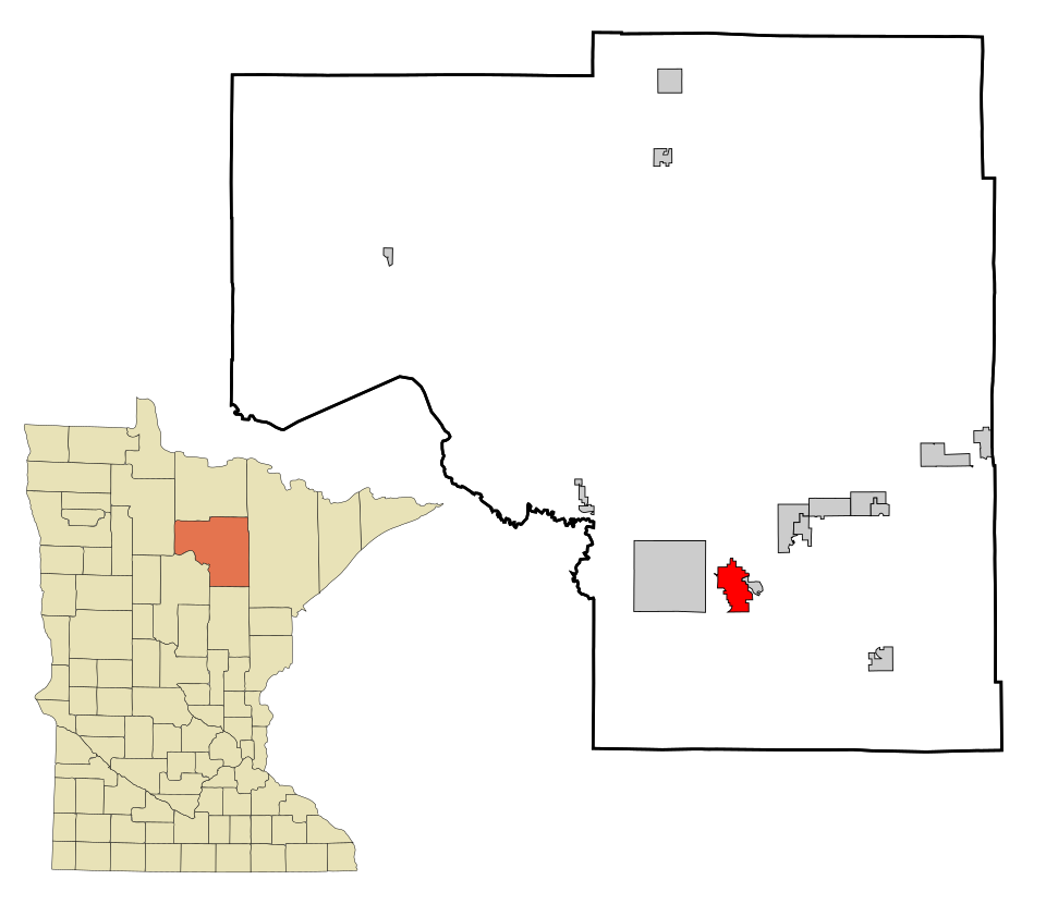Locator map of Grand Rapids