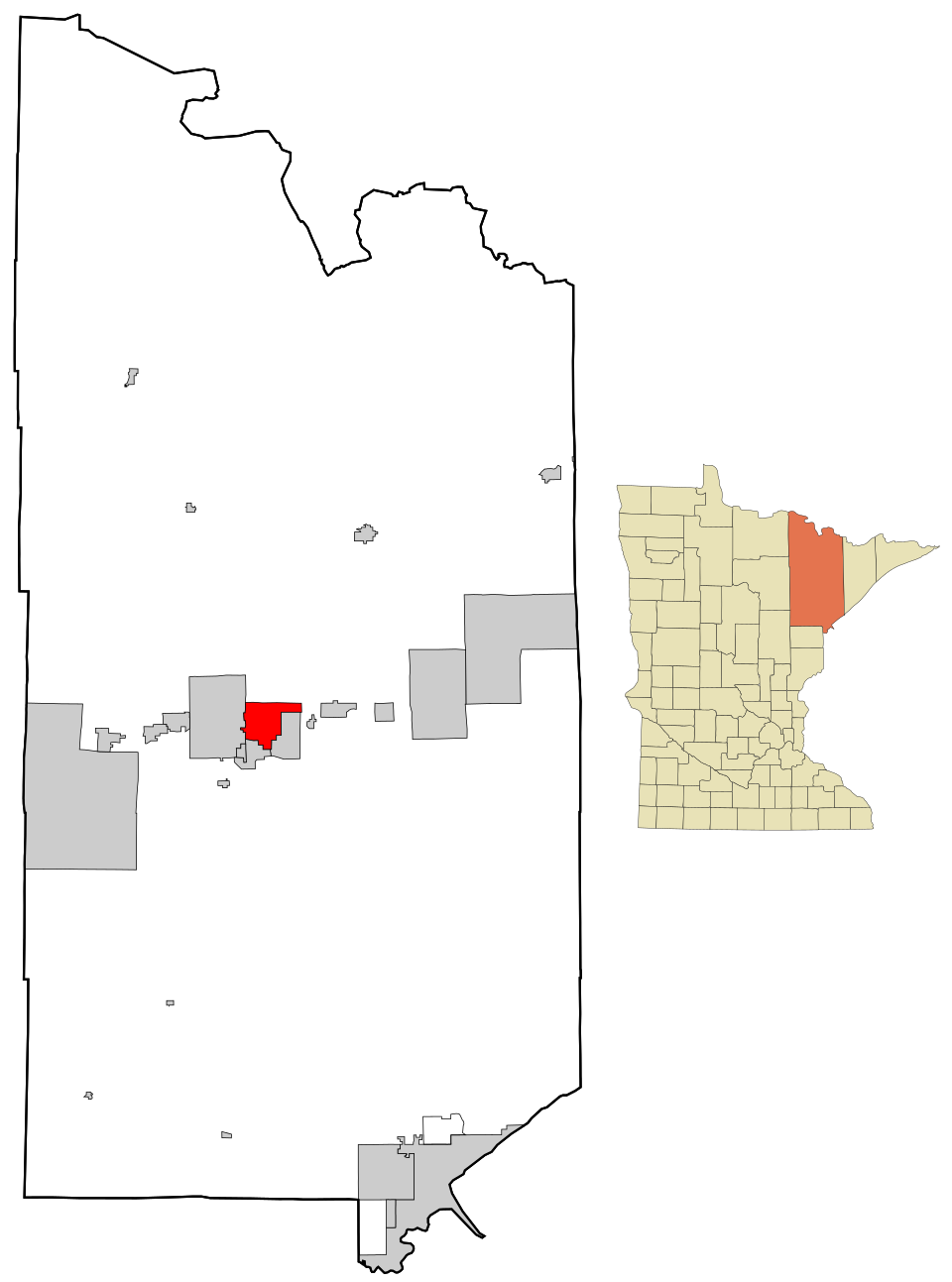 Locator map of Virginia