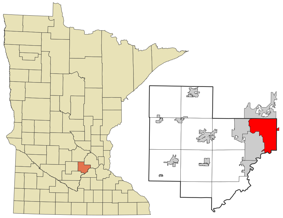 Locator map of Chanhassen
