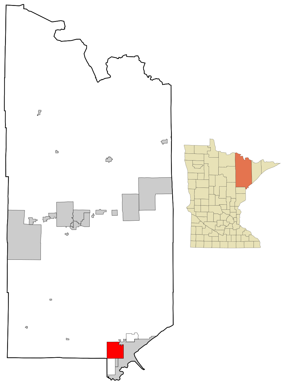 Locator map of Hermantown