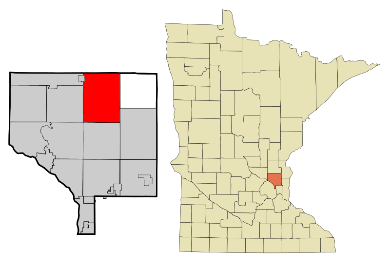 Locator map of East Bethel