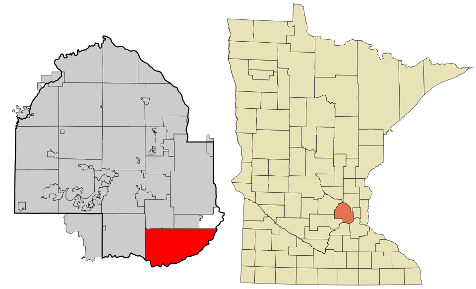 Locator map of Bloomington