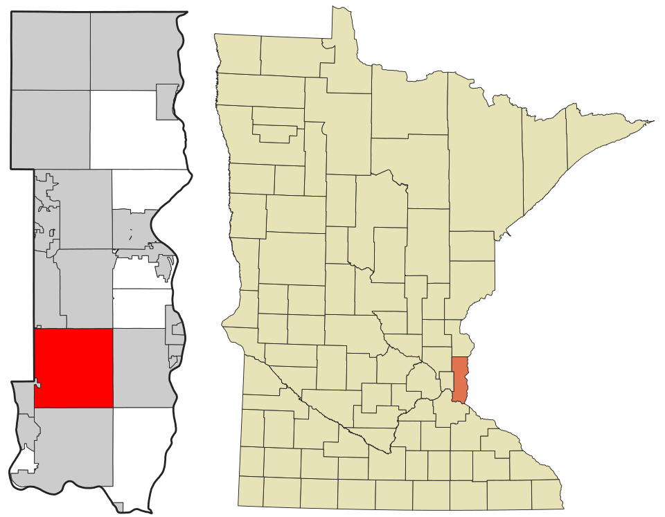 Locator map of Woodbury