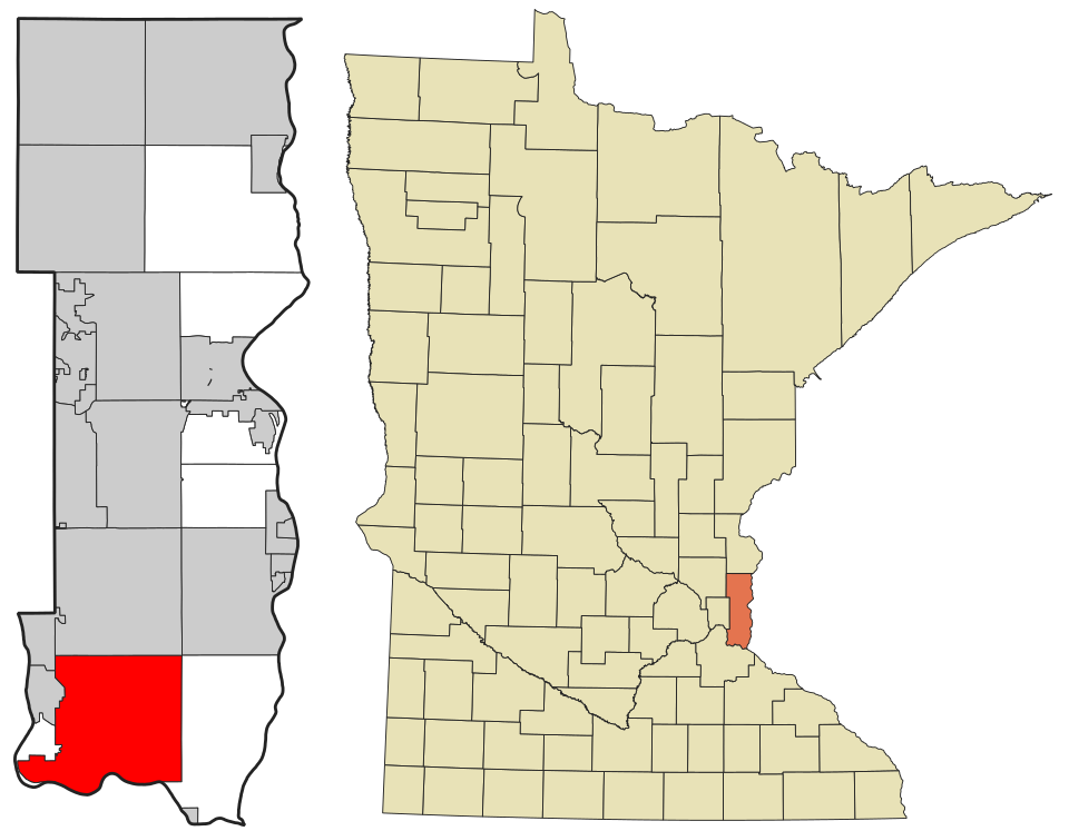 Locator map of Cottage Grove