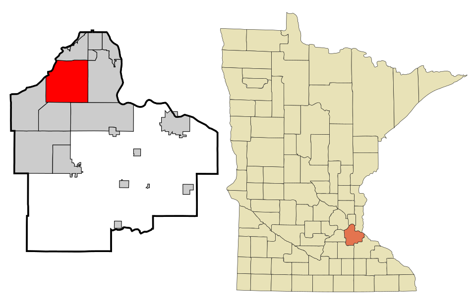 Locator map of Eagan