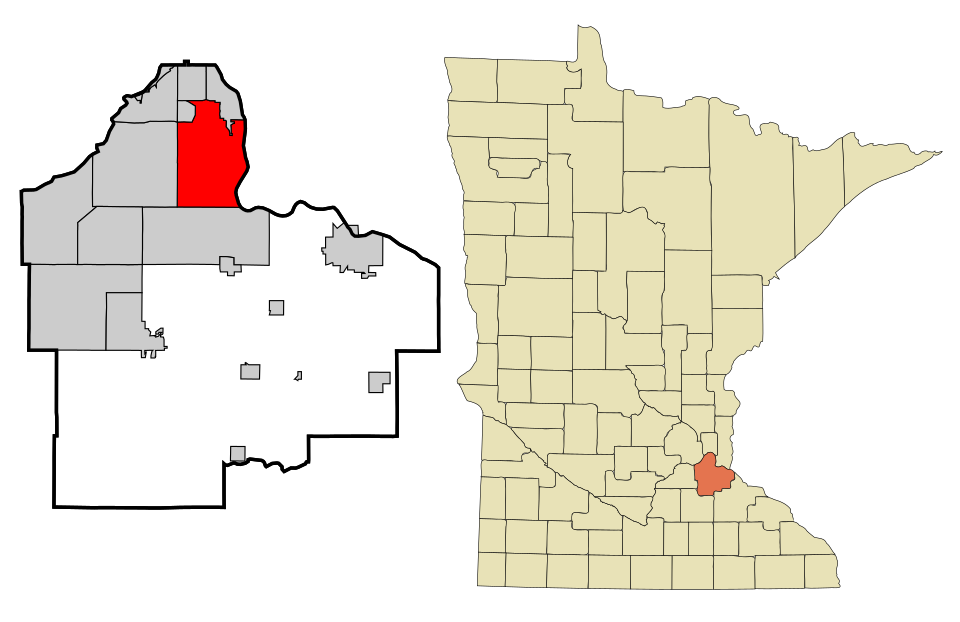 Locator map of Inver Grove Heights