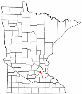 Locator map of Eden Prairie