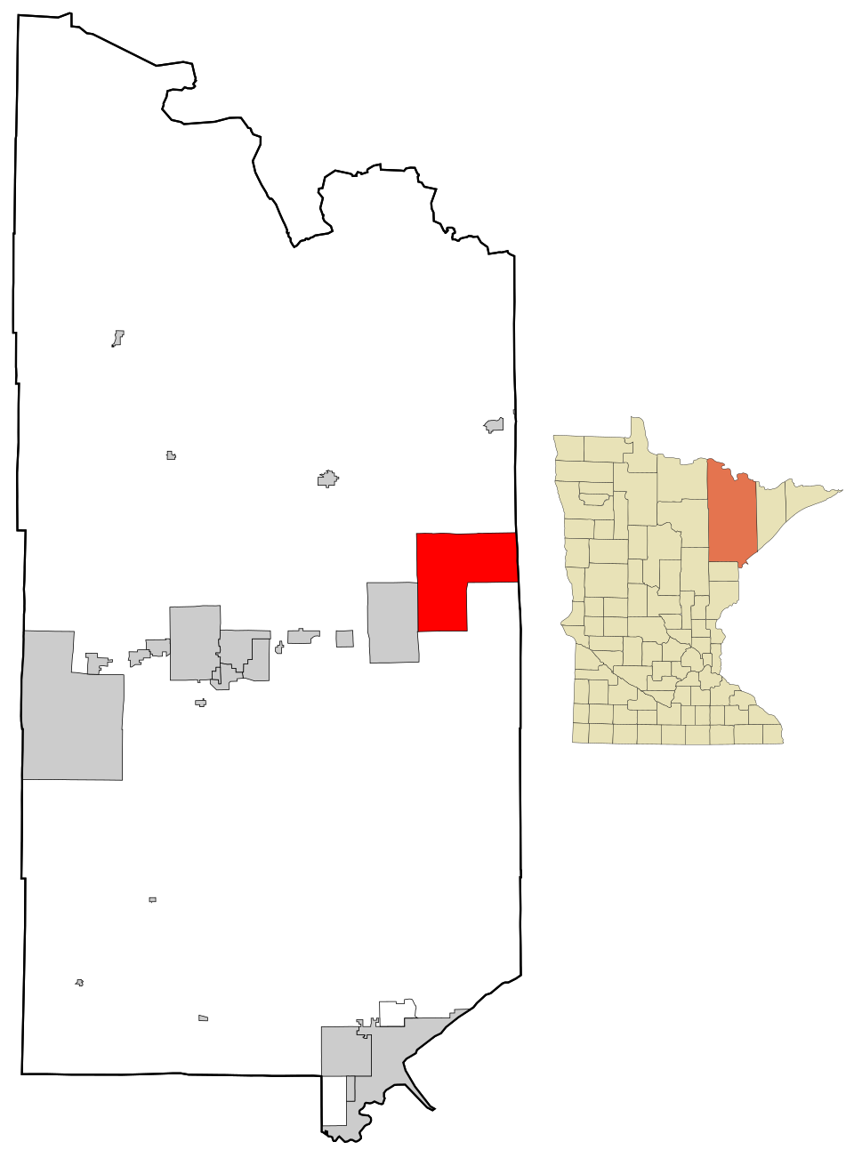 Locator map of Babbitt