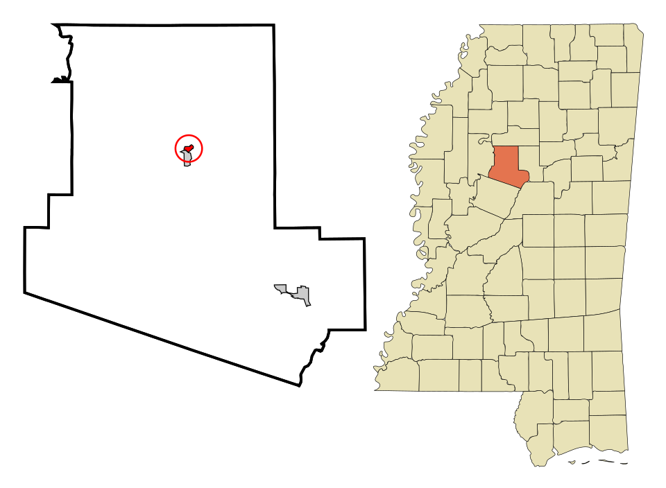 Locator map of North Carrollton