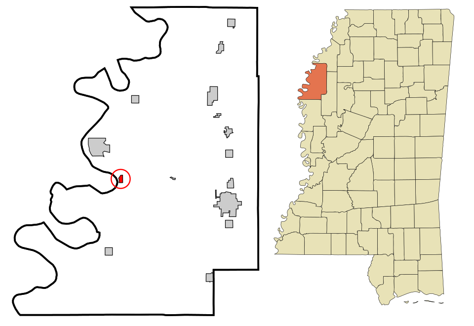 Locator map of Beulah