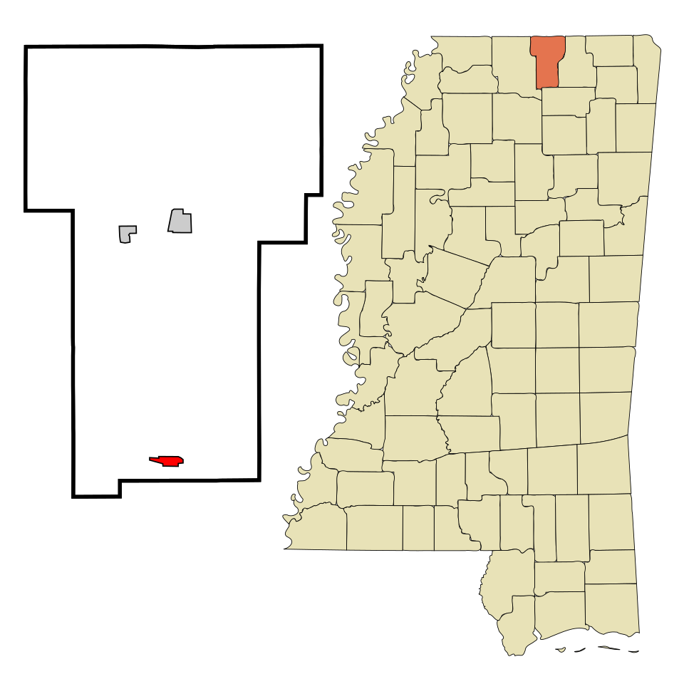 Locator map of Hickory Flat