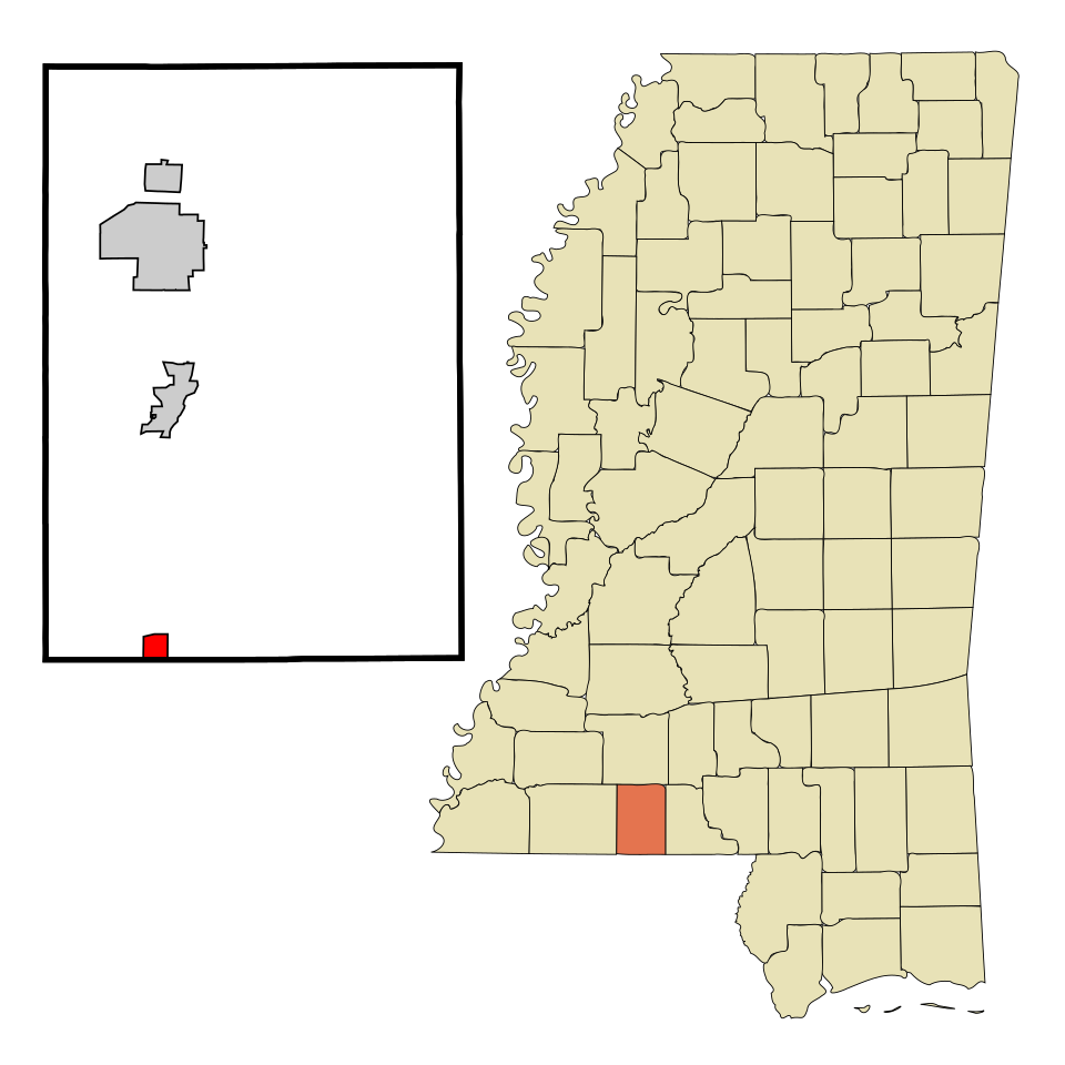 Locator map of Osyka
