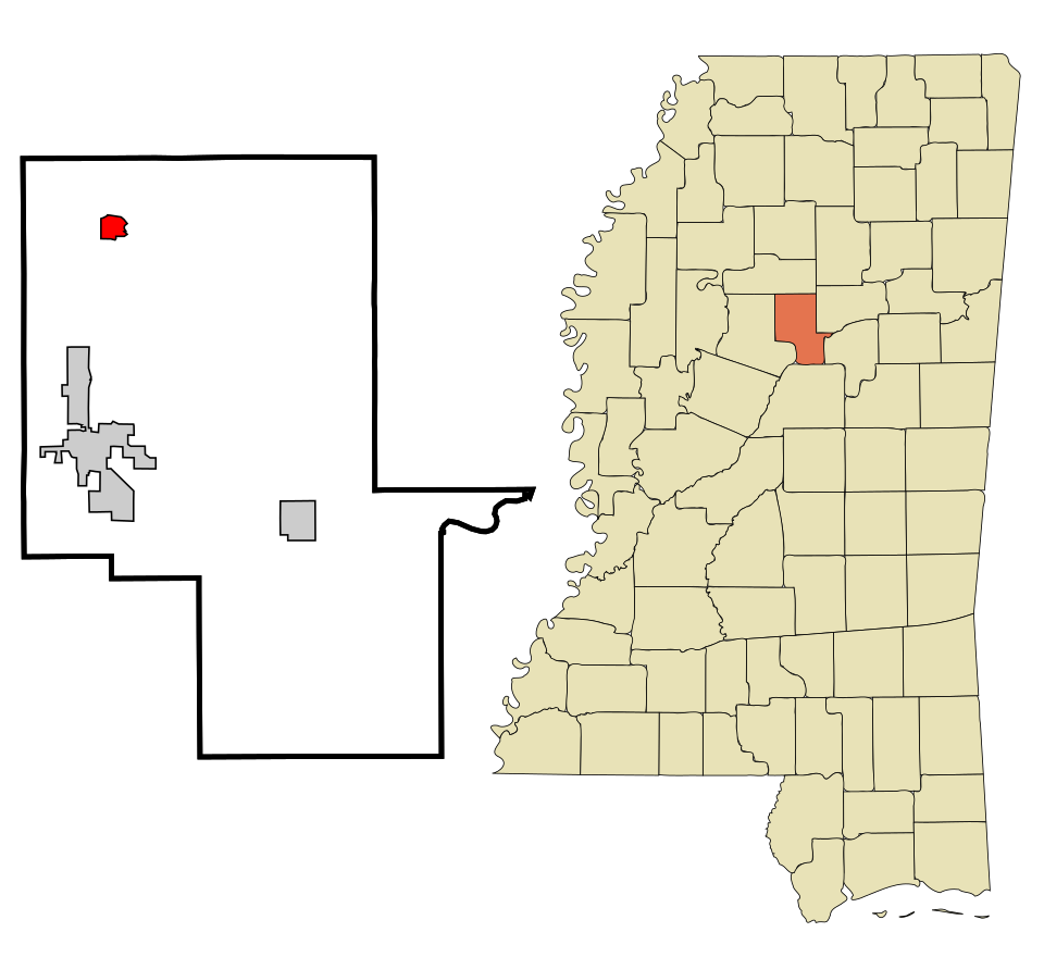 Locator map of Duck Hill