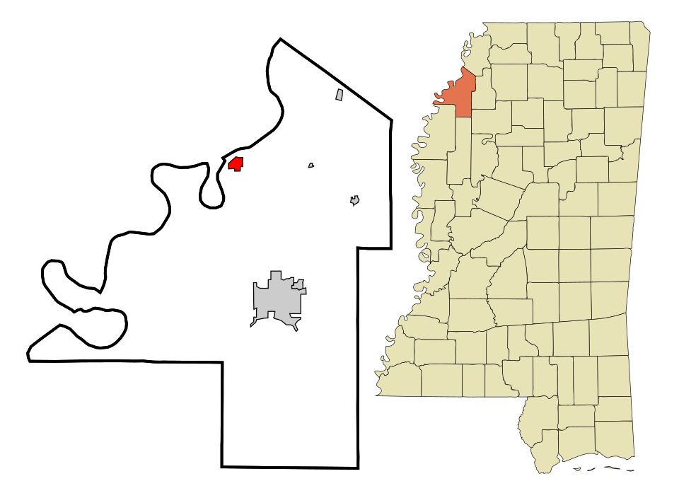 Locator map of Friars Point