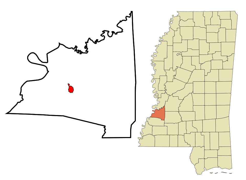 Locator map of Port Gibson