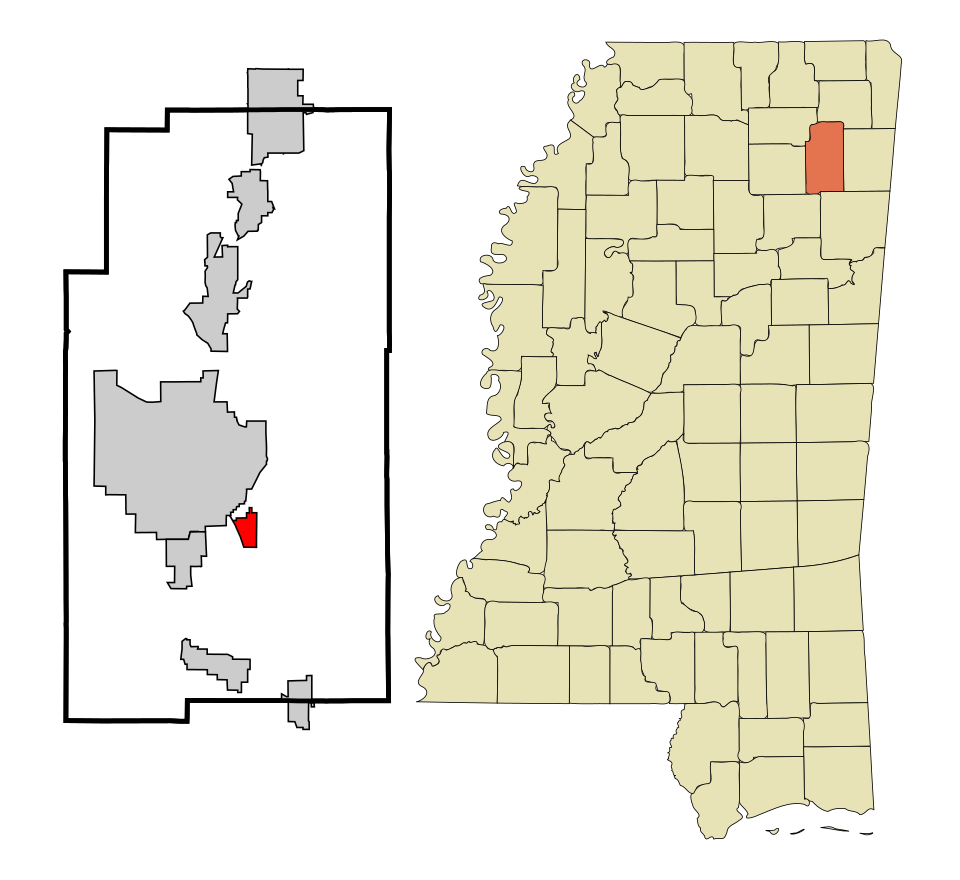 Locator map of Plantersville