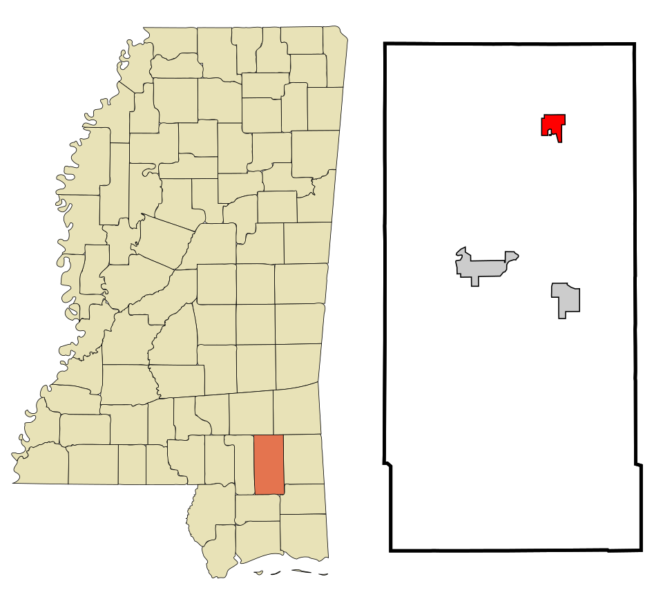 Locator map of Richton