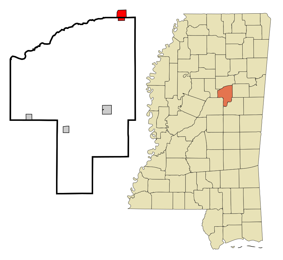 Locator map of Mathiston