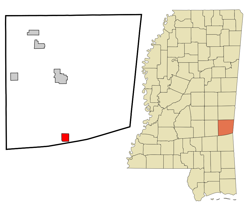 Locator map of Shubuta