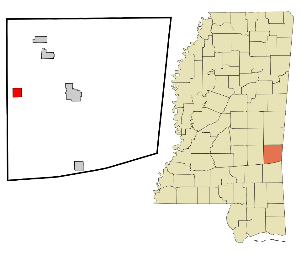 Locator map of Pachuta