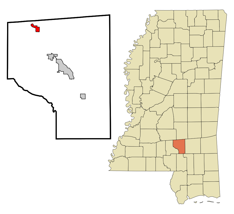 Locator map of Mount Olive
