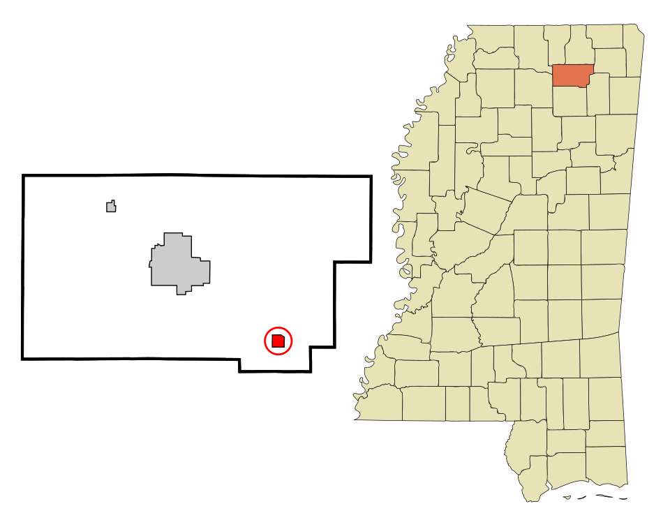 Locator map of Blue Springs