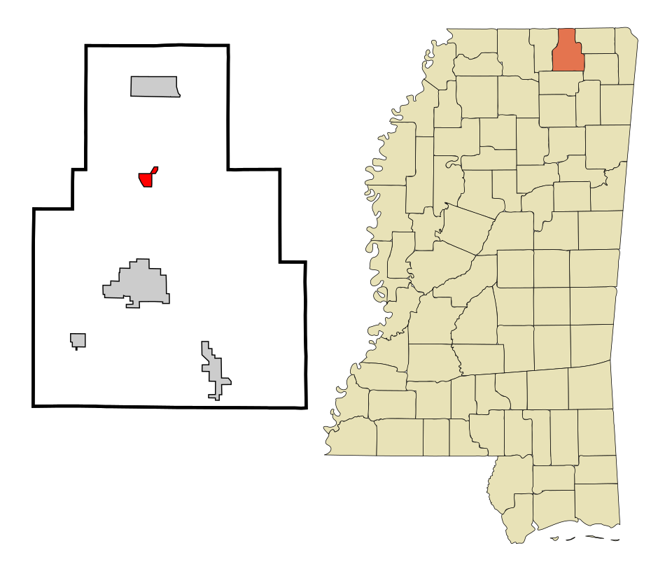 Locator map of Falkner