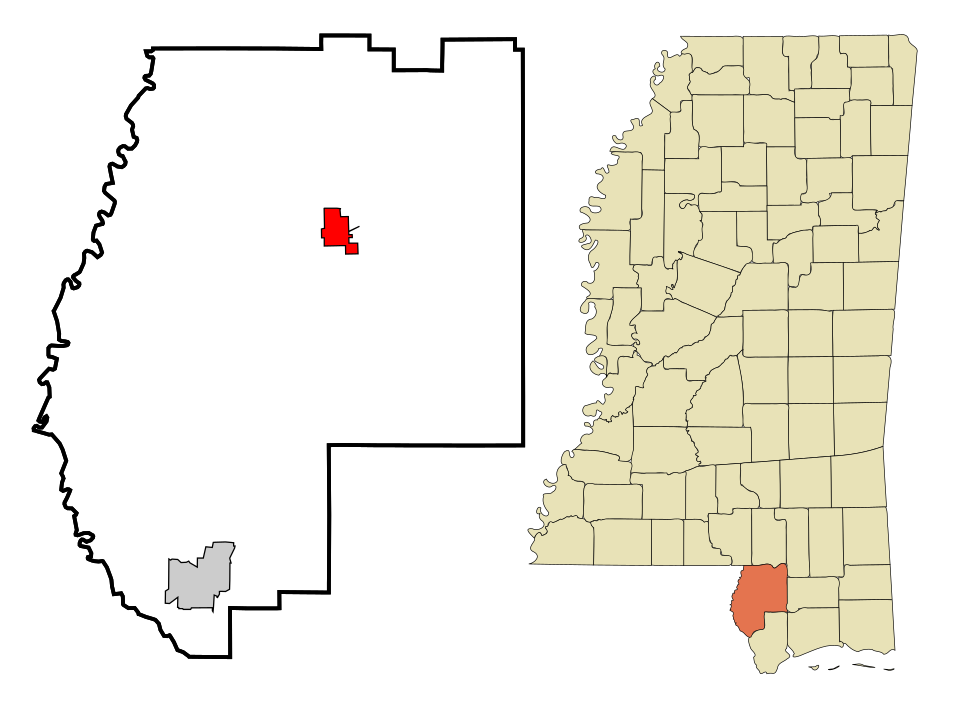 Locator map of Poplarville