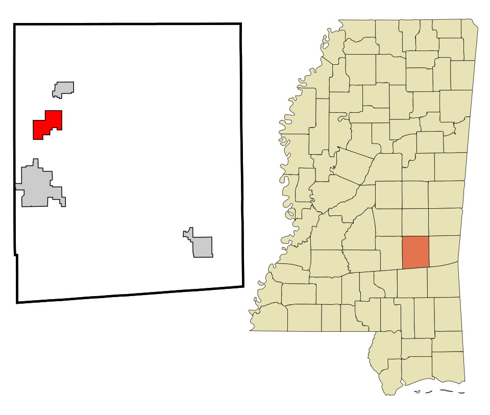 Locator map of Louin