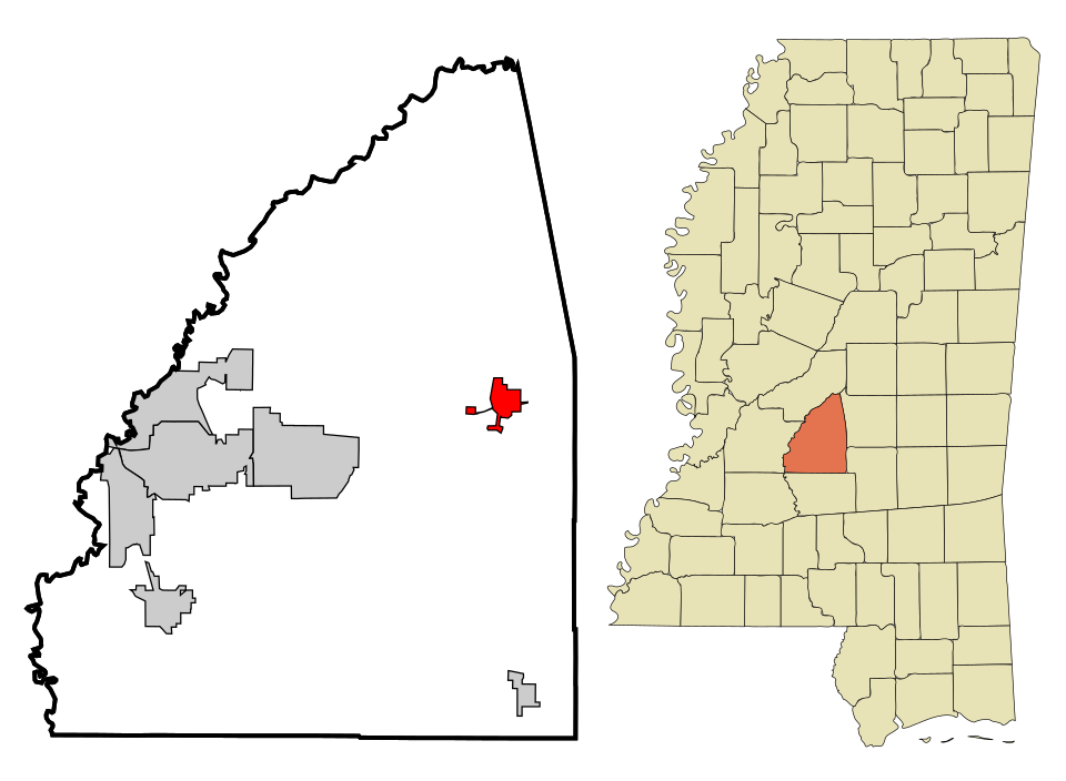 Locator map of Pelahatchie